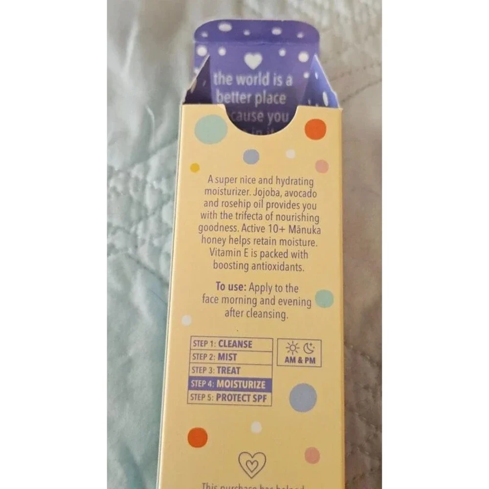 Hormone Friendly 4 Teens Face Moisturizer All Natural | Manuka Honey & Vit E